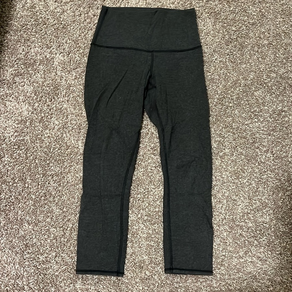 Lululemon dark grey cotton leggings 7/8th length
